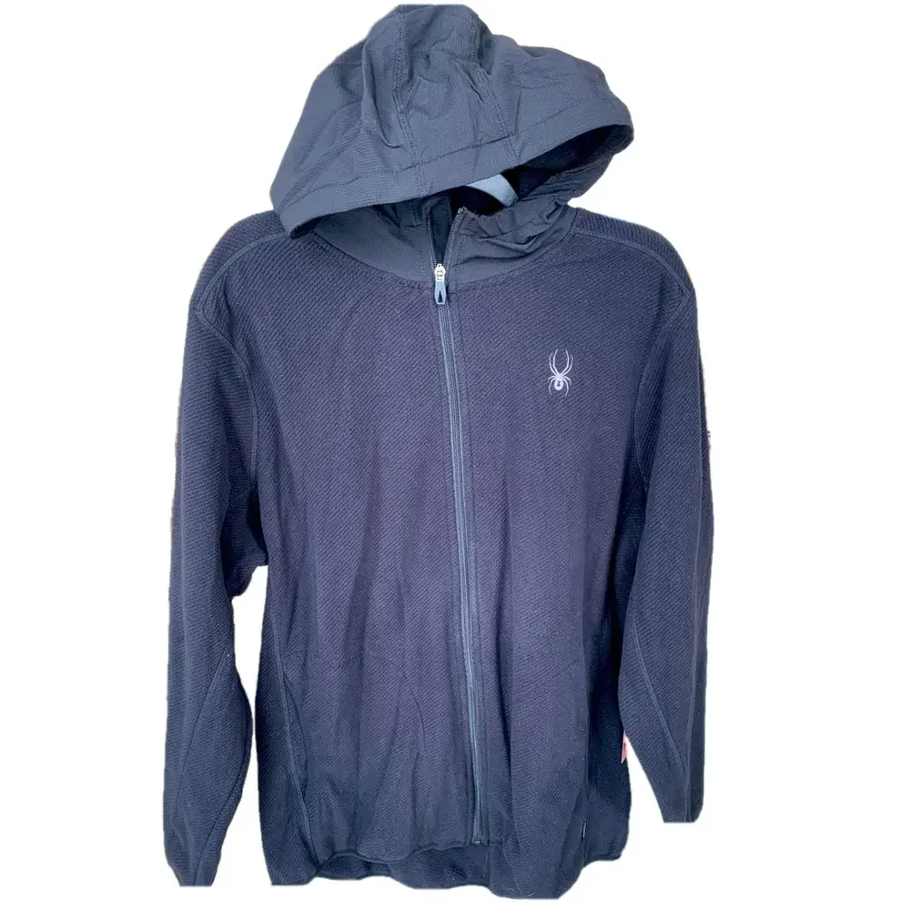 Spyder Active Black Hooded Performance Breathable Jacket Mens XL